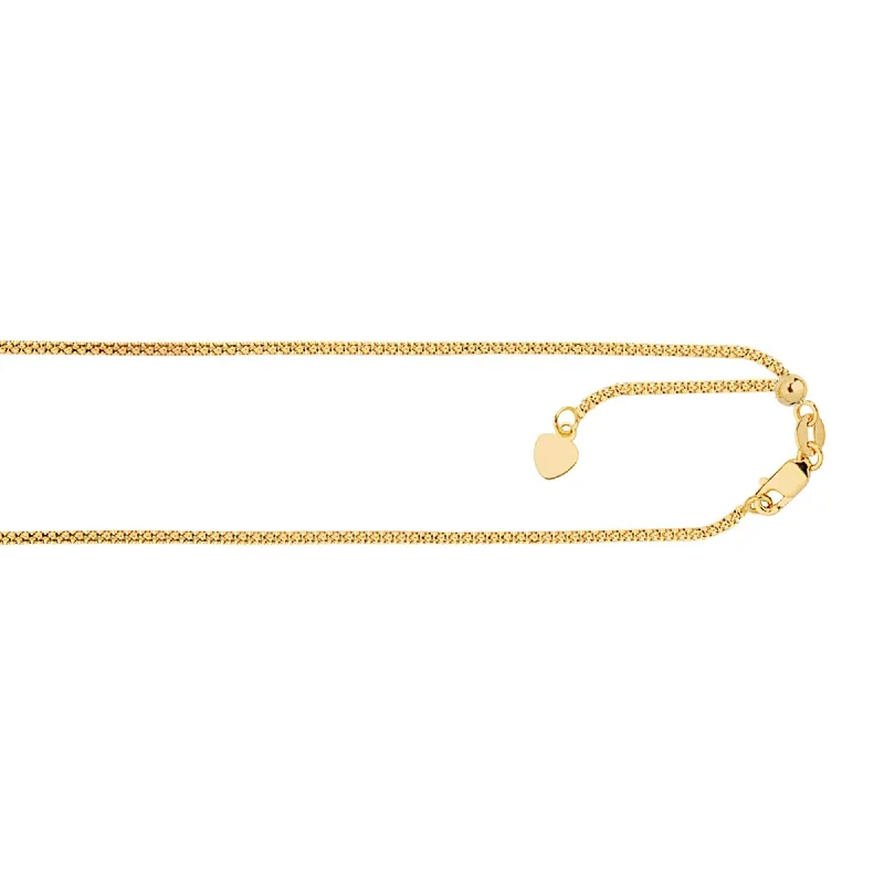 Personalized Jewelry At Special Discount Rates 14kt 22 inches Yellow Gold 1.3mm Diamond Cut Adjustable Popcorn Chain with Lobster Clasp+ Hearing Charm Personalized Jewelry At Special Discount Rates 14kt 22 inches Yellow Gold 1.3mm Diamond Cut Adjustable Popcorn Chain with Lobster Clasp+ Hearing Charm