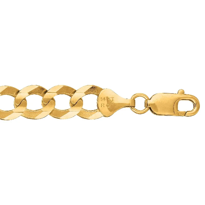 Shop Dazzling Jewelry At The Best Prices 14kt 22 inches Yellow Gold 10.0mm Diamond Cut Comfort Curb Chain with Lobster Clasp Shop Dazzling Jewelry At The Best Prices 14kt 22 inches Yellow Gold 10.0mm Diamond Cut Comfort Curb Chain with Lobster Clasp
