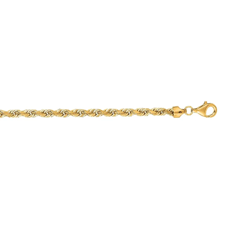 Last Chance To Grab Your Favorite Jewelry At A Discount 14kt 22 inches Yellow Gold 5.0mm Shiny Solid Diamond Cut Royal Rope Chain with Lobster Clasp Last Chance To Grab Your Favorite Jewelry At A Discount 14kt 22 inches Yellow Gold 5.0mm Shiny Solid Diamond Cut Royal Rope Chain with Lobster Clasp