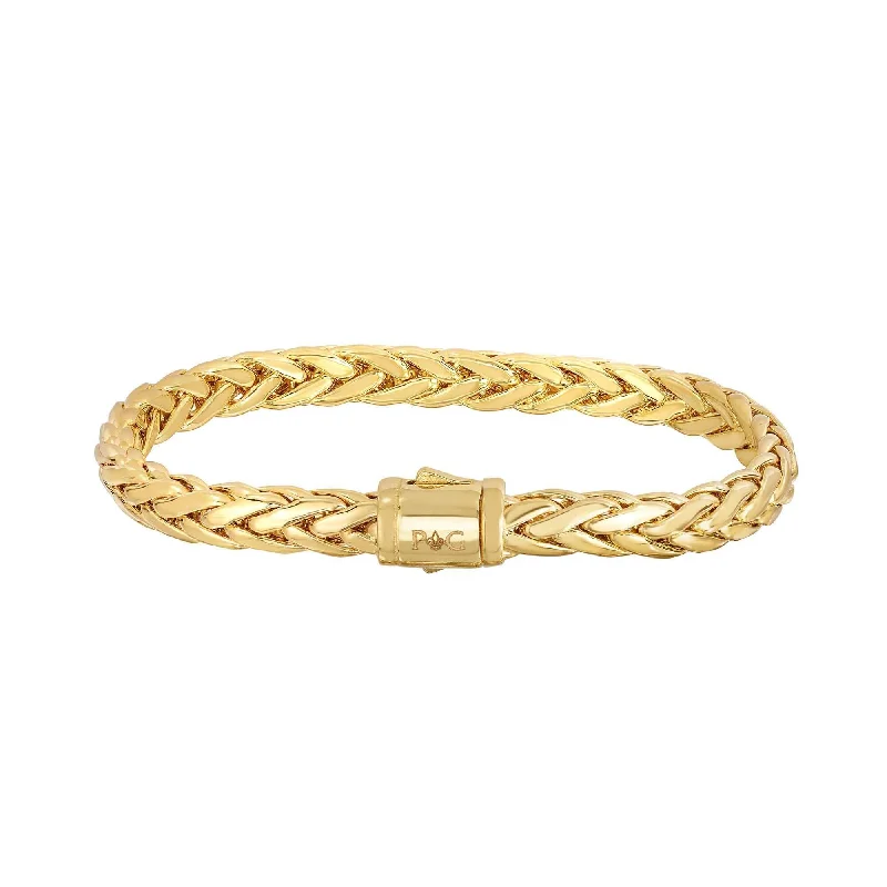 Get The Sparkle You Love At Prices You Adore 14kt 7.5 inches Yellow Gold Shiny Fancy Oval Weaved Braided Bracelet with Box Clasp Get The Sparkle You Love At Prices You Adore 14kt 7.5 inches Yellow Gold Shiny Fancy Oval Weaved Braided Bracelet with Box Clasp
