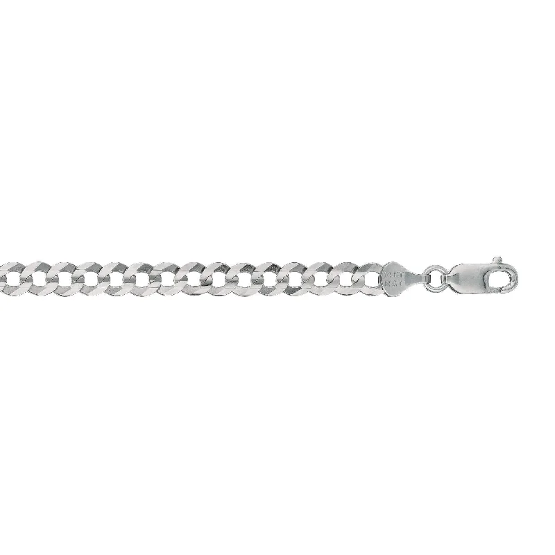 Limited-Stock Jewelry Sale – Shop Before It's Gone 14kt 8.50 inches White Gold 5.7mm Diamond Cut Comfort Curb Chain with Lobster Clasp Limited-Stock Jewelry Sale – Shop Before It's Gone 14kt 8.50 inches White Gold 5.7mm Diamond Cut Comfort Curb Chain with Lobster Clasp