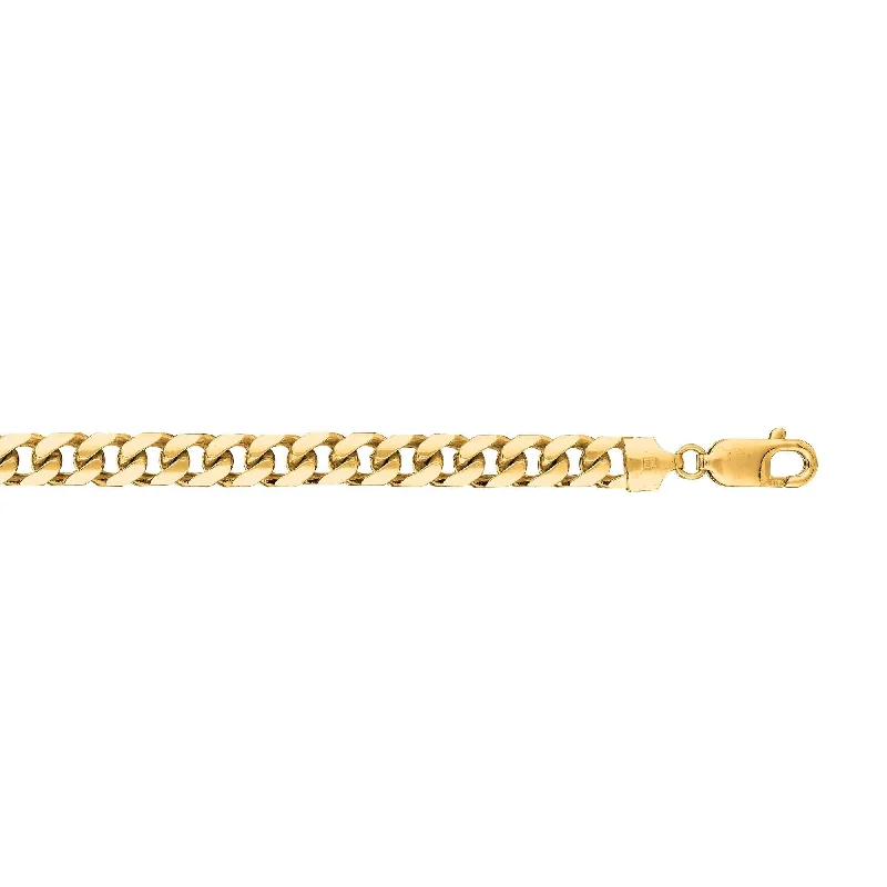 Premium Jewelry, Premium Discounts – Act Fast 14kt 8.50 inches Yellow Gold 6.7mm Diamond Cut Miami Cuban Link Chain with Lobster Cla sp Premium Jewelry, Premium Discounts – Act Fast 14kt 8.50 inches Yellow Gold 6.7mm Diamond Cut Miami Cuban Link Chain with Lobster Cla sp