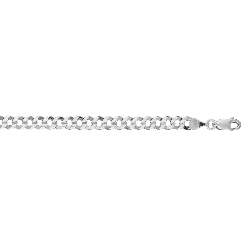 Timeless Elegance Now At Special Discounts 14kt 8 inches White Gold 4.7mm Diamond Cut Comfort Curb Chain with Lobster Clasp Timeless Elegance Now At Special Discounts 14kt 8 inches White Gold 4.7mm Diamond Cut Comfort Curb Chain with Lobster Clasp