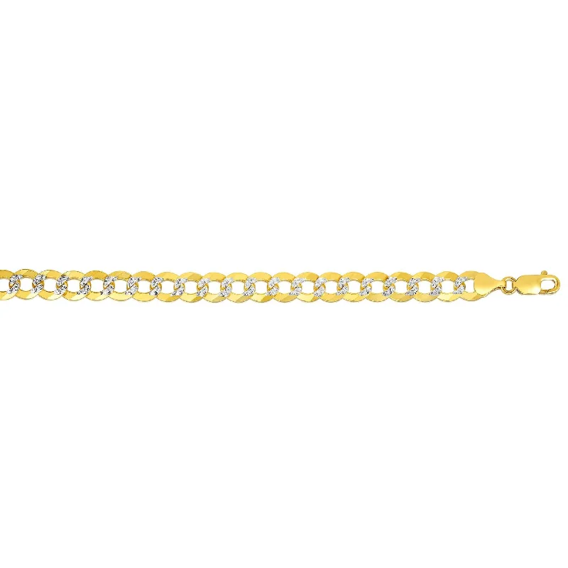 Handcrafted Jewelry Sale – Unique Designs At Low Prices 14kt Gold 24 inches Yellow+White Finish 8.3mm Diamond Cut Comfort Pave Curb Chain with Lobster Clasp Handcrafted Jewelry Sale – Unique Designs At Low Prices 14kt Gold 24 inches Yellow+White Finish 8.3mm Diamond Cut Comfort Pave Curb Chain with Lobster Clasp