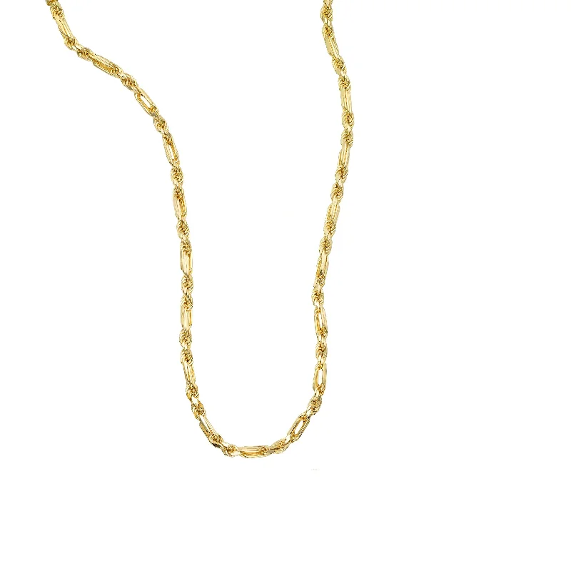 Shop Stylish Jewelry Now And Save Big 14kt Gold 26 inches Yellow Finish 6.5mm Diamond Cut Figarope Chain with Lobster Clasp Shop Stylish Jewelry Now And Save Big 14kt Gold 26 inches Yellow Finish 6.5mm Diamond Cut Figarope Chain with Lobster Clasp