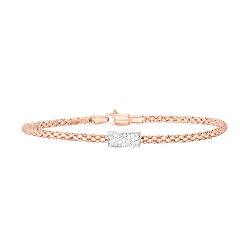 Exclusive Gemstone Jewelry Markdowns – Shop Now 14kt Gold 7.25 inches Rose Finish 4.8mm Polished Popcorn Bracelet with Lobster Clasp with 0.1700ct 1.3mm White Diamond Exclusive Gemstone Jewelry Markdowns – Shop Now 14kt Gold 7.25 inches Rose Finish 4.8mm Polished Popcorn Bracelet with Lobster Clasp with 0.1700ct 1.3mm White Diamond