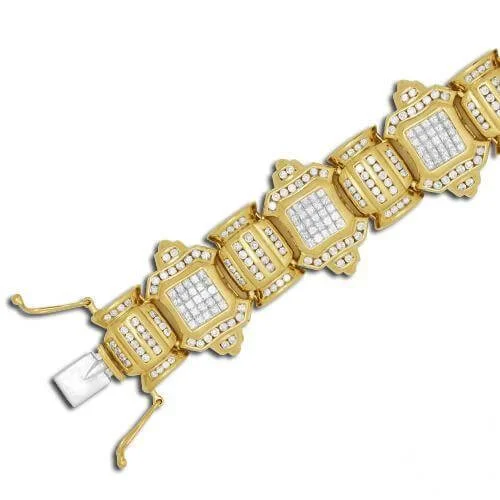 Stunning Jewelry At Even More Stunning Prices 14KY 11.50CTW INVISIBLE PC DIAMOND MENS BRACELET Stunning Jewelry At Even More Stunning Prices 14KY 11.50CTW INVISIBLE PC DIAMOND MENS BRACELET