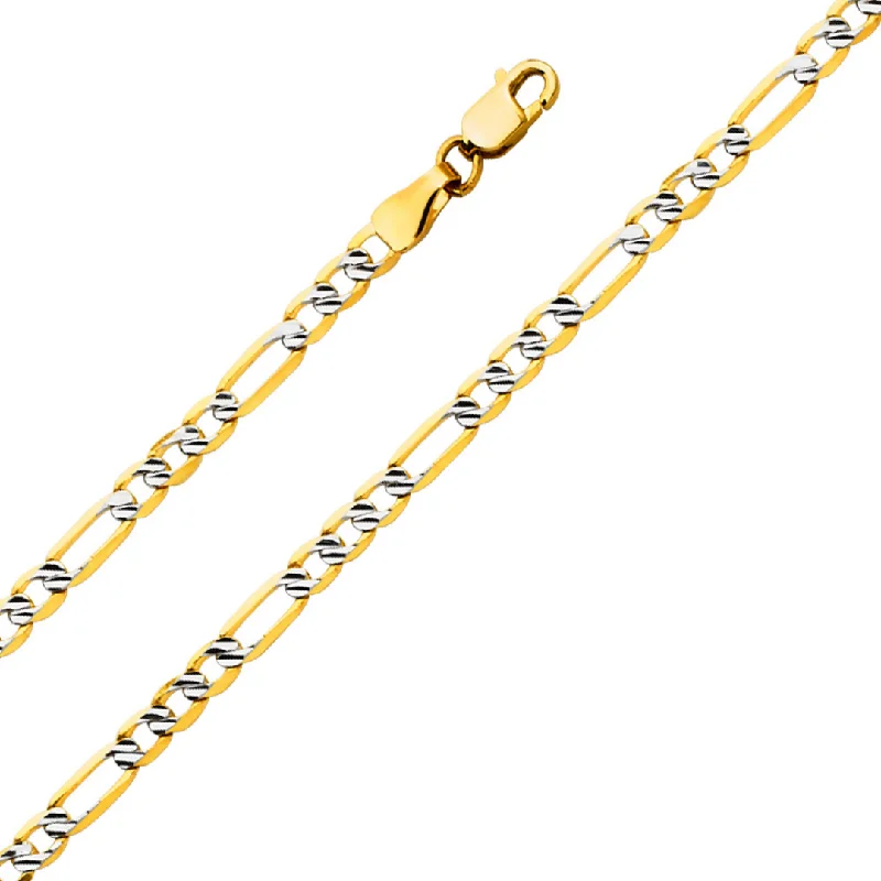 Get Your Favorite Jewelry At The Best Price 3.1mm Fancy Light Figaro 3+1 Bracelet