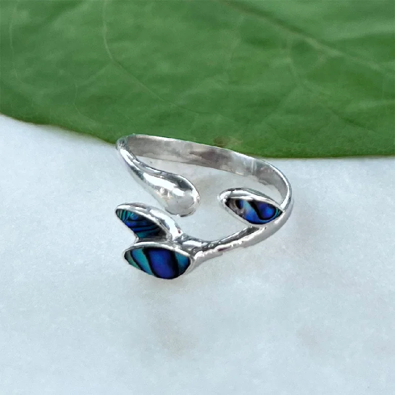 Big Discounts On Elegant Jewelry Collections Abalone Leaf Adjustable Ring- Sterling Silver, Indonesia Big Discounts On Elegant Jewelry Collections Abalone Leaf Adjustable Ring- Sterling Silver, Indonesia