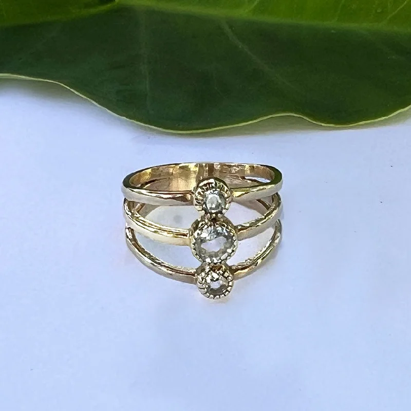 Shop Jewelry That Shines Without The High Price Blue Topaz Triple Stacked Ring, India Shop Jewelry That Shines Without The High Price Blue Topaz Triple Stacked Ring, India
