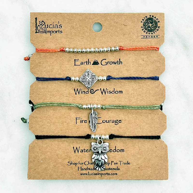 Exclusive Gemstone Jewelry At Special Prices Growth Wisdom Courage Freedom Bracelet Set - Owl, Guatemala Exclusive Gemstone Jewelry At Special Prices Growth Wisdom Courage Freedom Bracelet Set - Owl, Guatemala