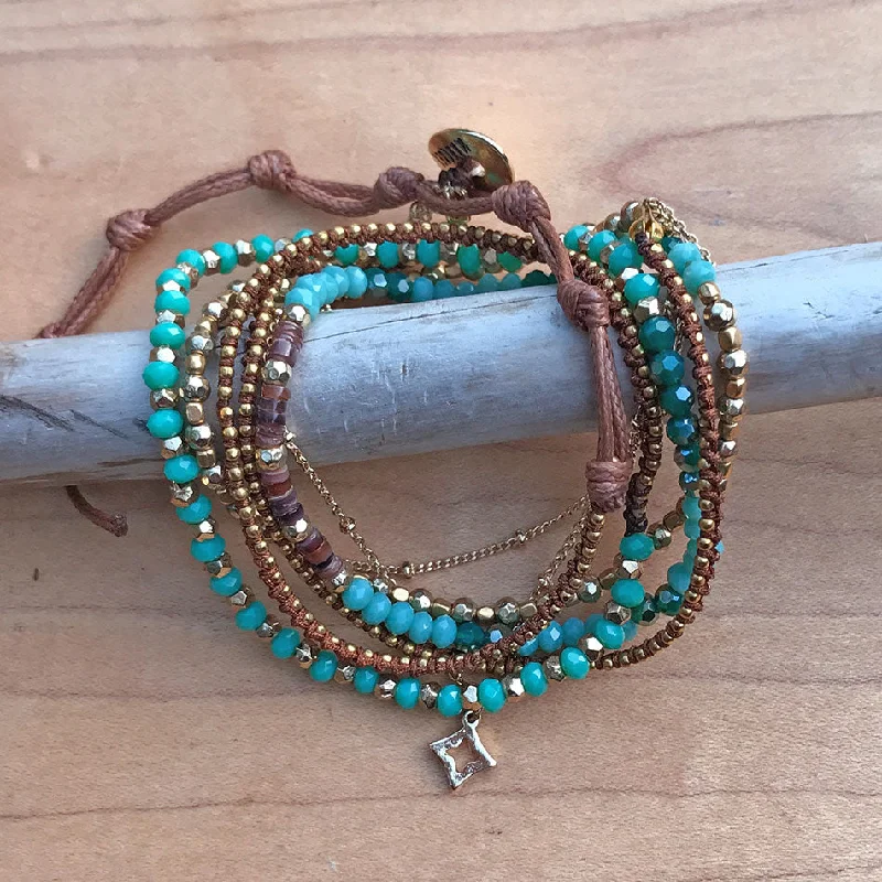 Timeless Jewelry Styles At Wallet-Friendly Prices Iridescent Wrap Bracelet/Necklace - Blue, Thailand Timeless Jewelry Styles At Wallet-Friendly Prices Iridescent Wrap Bracelet/Necklace - Blue, Thailand