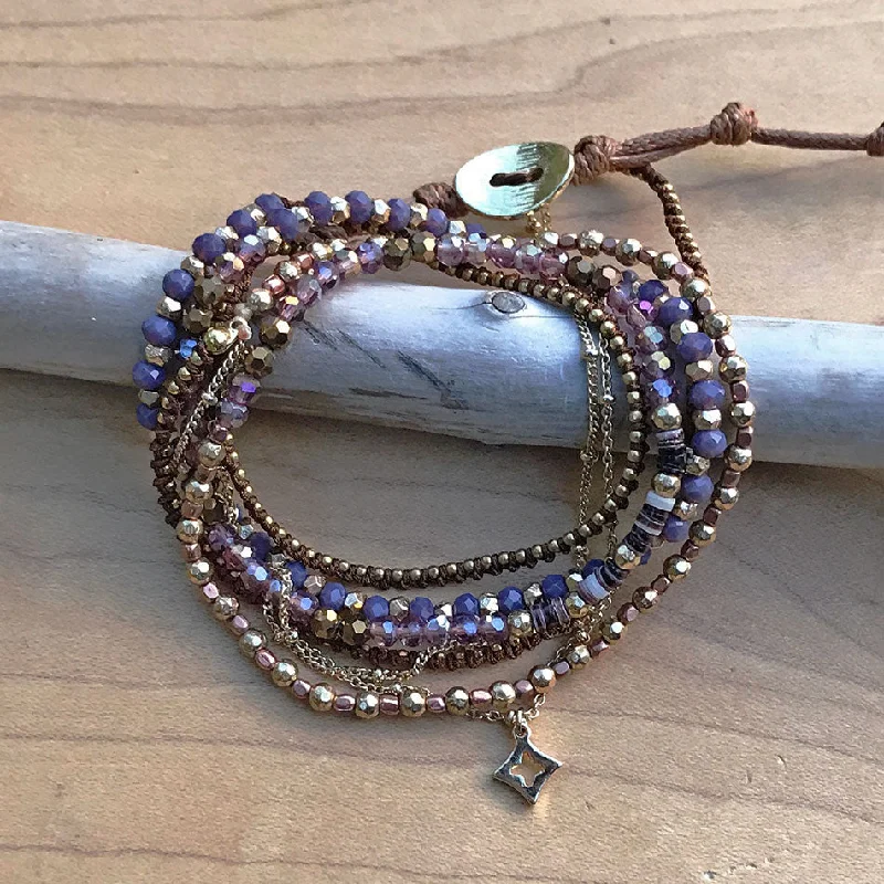 Must-Have Jewelry At Unbelievable Discounts Iridescent Wrap Bracelet/Necklace - Purple, Thailand Must-Have Jewelry At Unbelievable Discounts Iridescent Wrap Bracelet/Necklace - Purple, Thailand