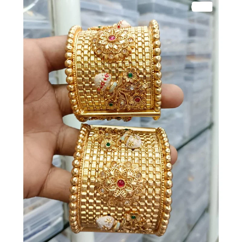Timeless Beauty, Unbeatable Deals – Jewelry Sale On JCM Gold Plated Pota Stone Openable Kada