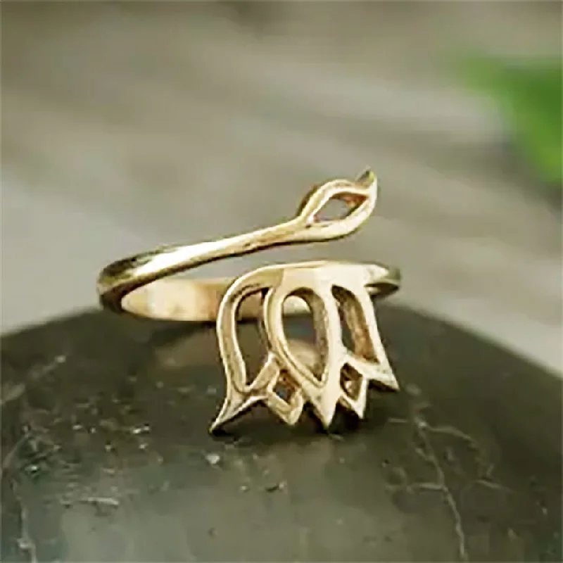 Stunning Statement Jewelry, Unbeatable Discounts Lotus Brass Ring, India