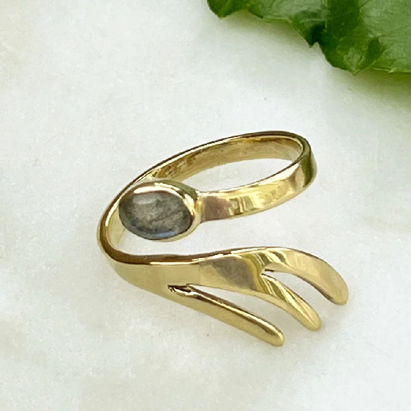 Upgrade Your Jewelry Collection For Less Labradorite Brass Ring, India