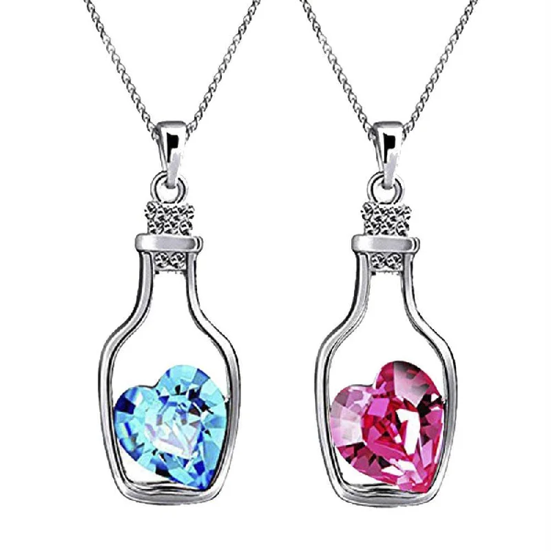 Luxury Jewelry Without The Luxury Price Tag Mahi Combo of Heart Bottle Solitaire