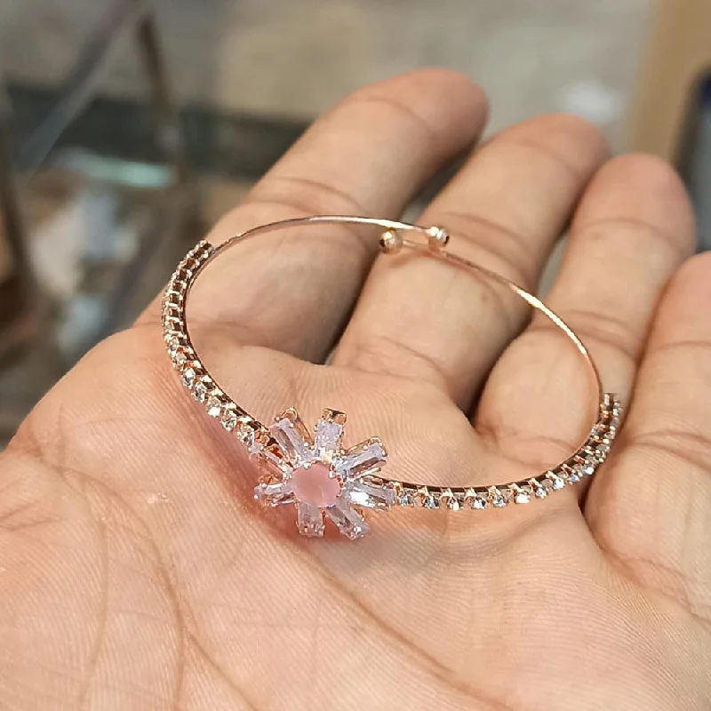 Timeless Elegance At Unbelievable Discounts Manisha Jewellery Rose Gold Plated Austrian Stone Adjustable kada Timeless Elegance At Unbelievable Discounts Manisha Jewellery Rose Gold Plated Austrian Stone Adjustable kada