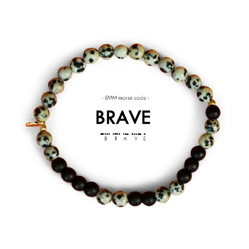 Get Ready To Sparkle – Special Jewelry Discounts Morse Code Unisex "Brave" Bracelet - Large, Thailand Get Ready To Sparkle – Special Jewelry Discounts Morse Code Unisex "Brave" Bracelet - Large, Thailand