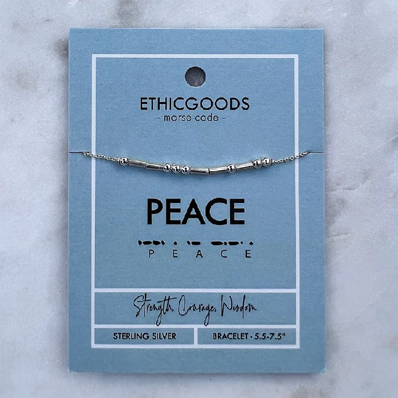 Glamorous Jewelry, Glamorous Deals – Shop Now Morse Code "Peace" Bracelet, - Sterling Silver Thailand Glamorous Jewelry, Glamorous Deals – Shop Now Morse Code "Peace" Bracelet, - Sterling Silver Thailand