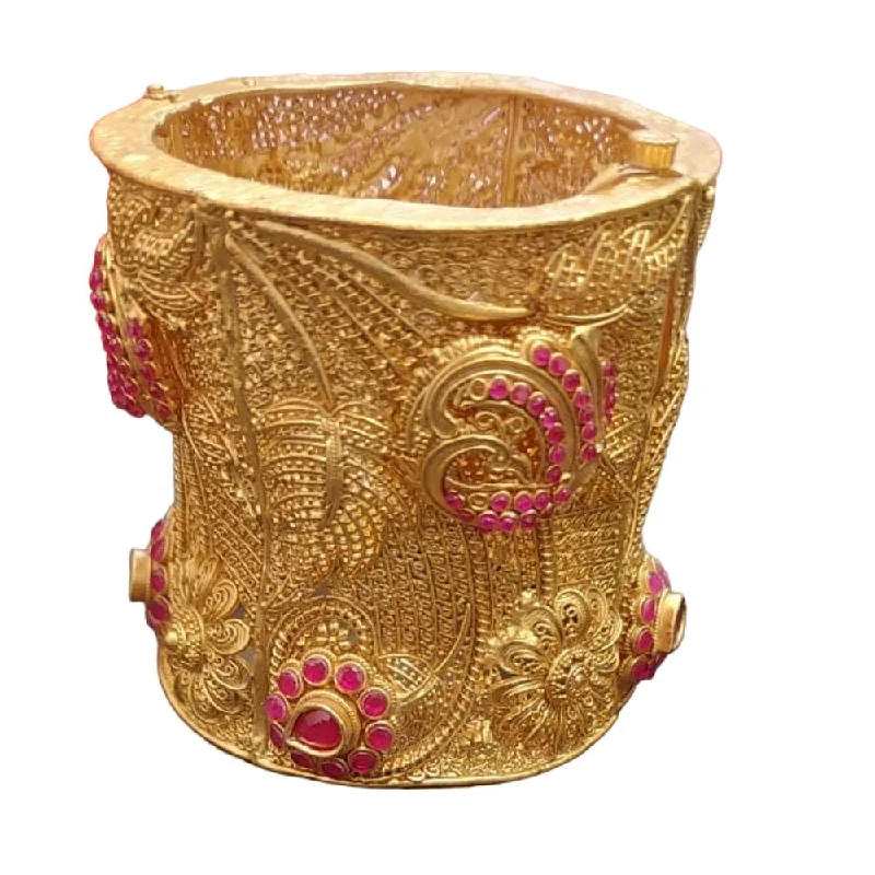 Elegant Jewelry Styles At Budget-Friendly Prices Raddhi Jewels Premium Quality Brass Rajwadi Gold Plated Openable Kada For Women/Girls Elegant Jewelry Styles At Budget-Friendly Prices Raddhi Jewels Premium Quality Brass Rajwadi Gold Plated Openable Kada For Women/Girls
