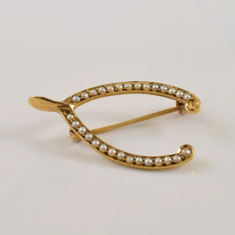 Make Your Outfit Shine With Discounted Jewelry Wishbone Seed Pearl Brooch | 0.50ctw | Make Your Outfit Shine With Discounted Jewelry Wishbone Seed Pearl Brooch | 0.50ctw |