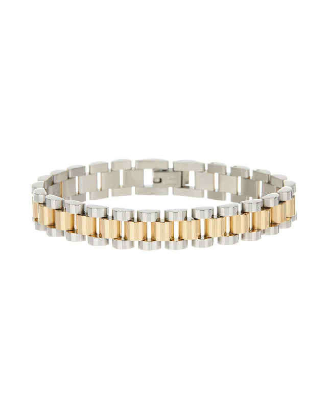 Jewelry Sale Bonanza – Grab Your Sparkle Now Two-toned Timepiece Bracelet